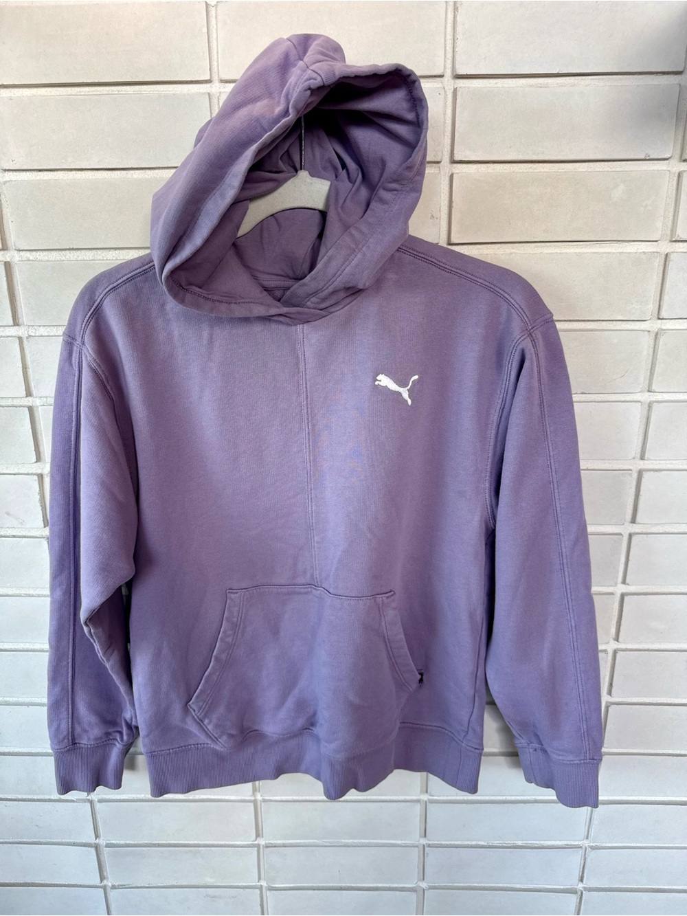 Puma Pullover Hoodie * Size XXS * Light Lilac Purple * 💯 Cotton
